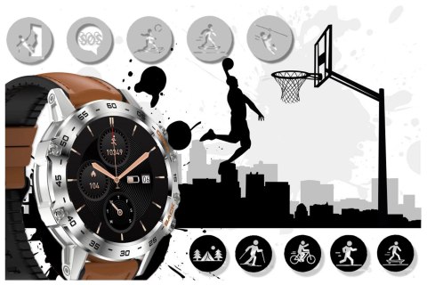 Gravity SMARTWATCH MĘSKI GRAVITY GT9-8 - WYKONYWANIE POŁĄCZEŃ, CIŚNIENIOMIERZ (sg021h)