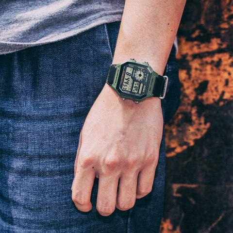 Casio ZEGAREK MĘSKI CASIO AE-1200WHB-3B + BOX