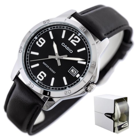Casio ZEGAREK MĘSKI CASIO MTP-V004L-1B + BOX (zd046g)