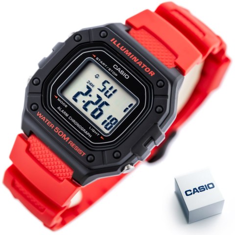Casio ZEGAREK MĘSKI CASIO W-218H-4B + BOX