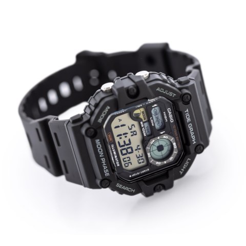 Casio ZEGAREK MĘSKI CASIO Digital Moonphase WS-1700H-1AV + BOX