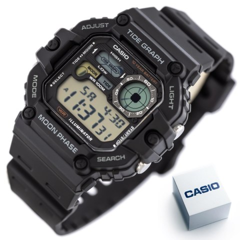 Casio ZEGAREK MĘSKI CASIO Digital Moonphase WS-1700H-1AV + BOX