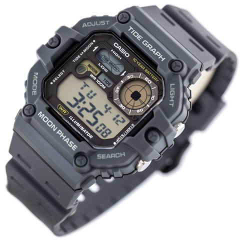Casio ZEGAREK MĘSKI CASIO Digital Moonphase WS-1700H-8AV + BOX
