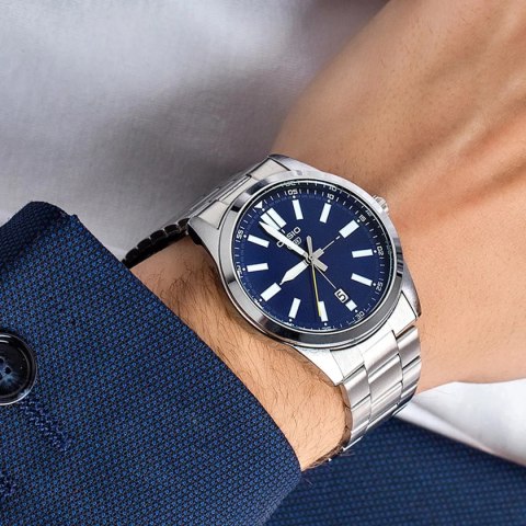 Casio ZEGAREK MĘSKI CASIO MTP-VD02D-2E (zd217a) + BOX