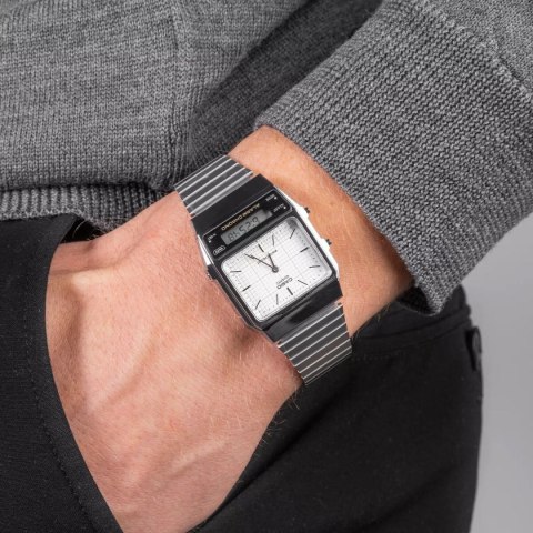 Casio ZEGAREK UNISEX CASIO Vintage Dual Time AQ-800E-7A + BOX