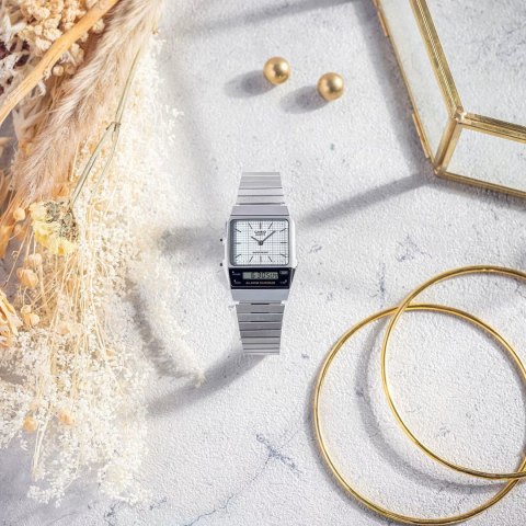 Casio ZEGAREK UNISEX CASIO Vintage Dual Time AQ-800E-7A + BOX