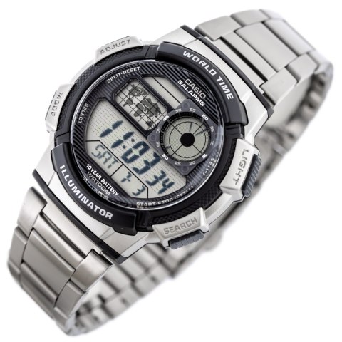 Casio ZEGAREK MĘSKI CASIO AE-1000WD 1A (zd073h) - WORLD TIME + BOX