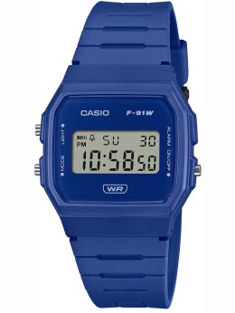 Casio ZEGAREK MĘSKI CASIO F-91WB-2A1DF + BOX