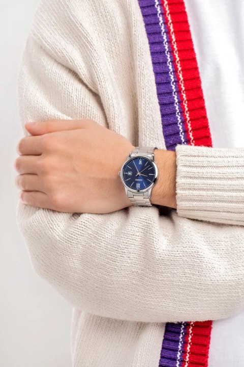 Casio ZEGAREK MĘSKI CASIO MTP-V002D-2B3 + BOX (zd223b)