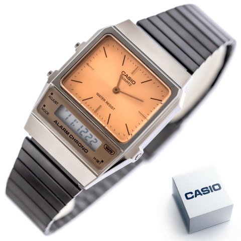 Casio ZEGAREK UNISEX CASIO Vintage Dual Time AQ-800ECGG-4ADF + BOX