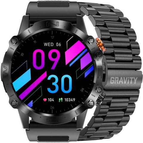 Gravity SMARTWATCH MĘSKI GRAVITY GT20-1 - AMOLED, DODATKOWY PASEK (sg024a)