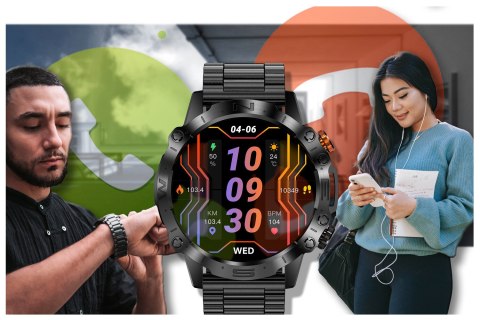 Gravity SMARTWATCH MĘSKI GRAVITY GT20-1 - AMOLED, DODATKOWY PASEK (sg024a)