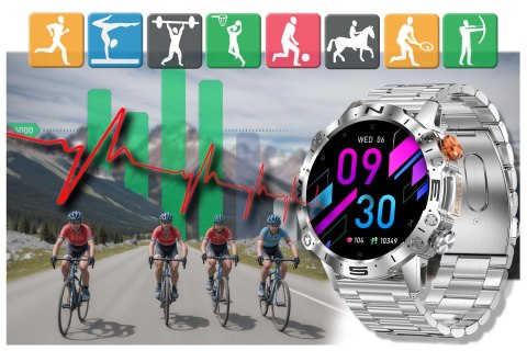 Gravity SMARTWATCH MĘSKI GRAVITY GT20-2 - AMOLED, DODATKOWY PASEK (sg024b)