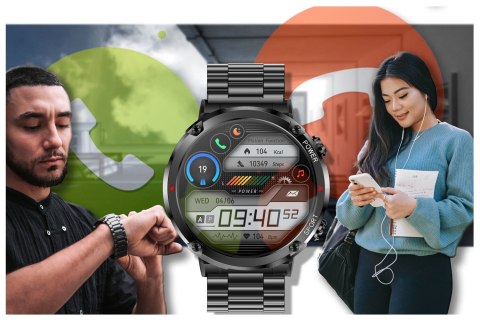 Gravity SMARTWATCH MĘSKI GRAVITY GT21-1 - BLUETOOTH CALL, DODATKOWY PASEK (sg025a)