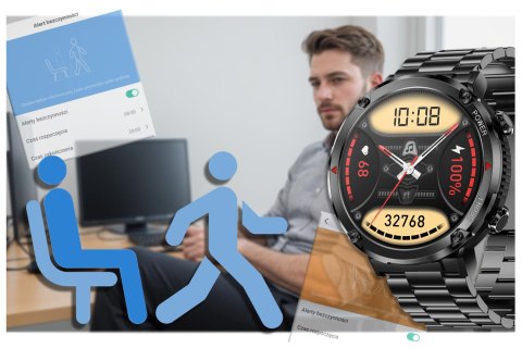 Gravity SMARTWATCH MĘSKI GRAVITY GT21-1 - BLUETOOTH CALL, DODATKOWY PASEK (sg025a)