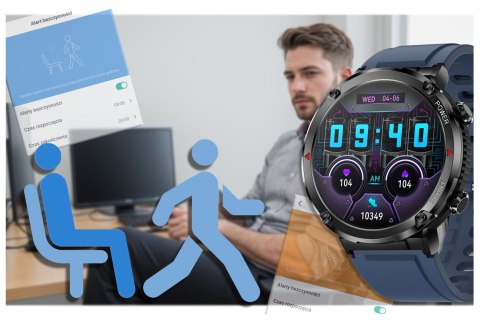 Gravity SMARTWATCH MĘSKI GRAVITY GT21-5 - BLUETOOTH CALL, DODATKOWY PASEK (sg025e)