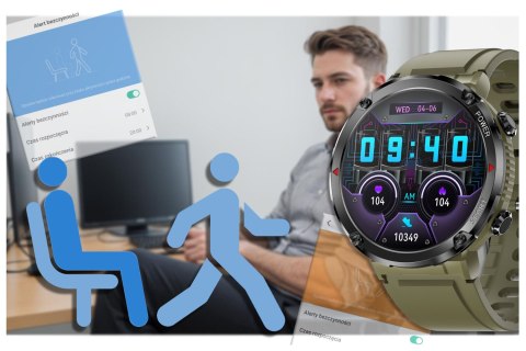 Gravity SMARTWATCH MĘSKI GRAVITY GT21-7 - BLUETOOTH CALL, DODATKOWY PASEK (sg025g)