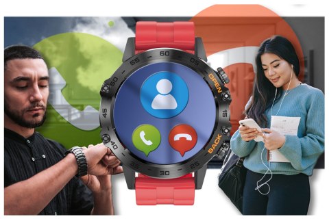 Gravity SMARTWATCH MĘSKI GRAVITY GT9-11 - WYKONYWANIE POŁĄCZEŃ, CIŚNIENIOMIERZ (sg021k)
