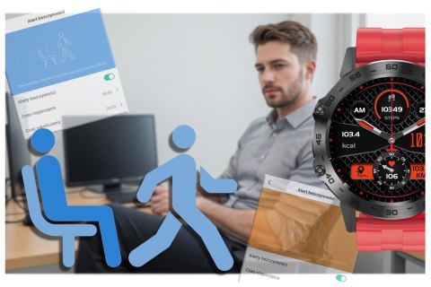 Gravity SMARTWATCH MĘSKI GRAVITY GT9-11 - WYKONYWANIE POŁĄCZEŃ, CIŚNIENIOMIERZ (sg021k)