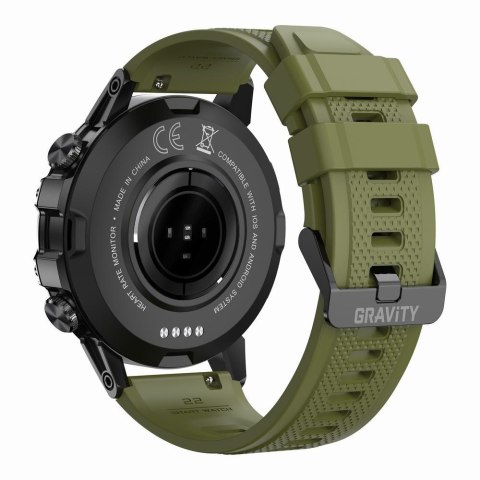 Gravity SMARTWATCH MĘSKI GRAVITY GT9-12 - WYKONYWANIE POŁĄCZEŃ, CIŚNIENIOMIERZ (sg021l)