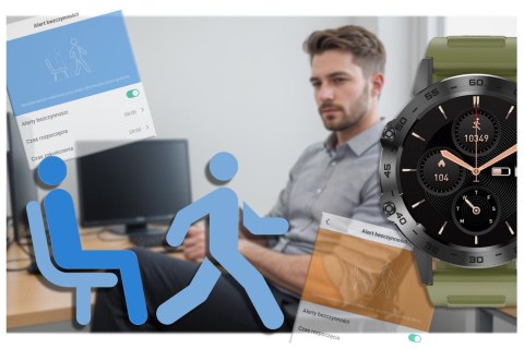 Gravity SMARTWATCH MĘSKI GRAVITY GT9-12 - WYKONYWANIE POŁĄCZEŃ, CIŚNIENIOMIERZ (sg021l)