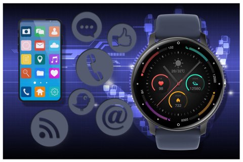 Gravity SMARTWATCH UNISEX GRAVITY GT1-1 PRO - ROZMOWY BLUETOOTH, DODATKOWY PASEK (sg027a)