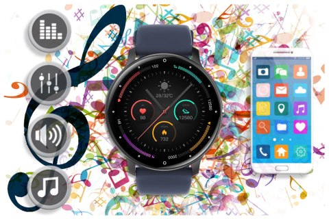 Gravity SMARTWATCH UNISEX GRAVITY GT1-1 PRO - ROZMOWY BLUETOOTH, DODATKOWY PASEK (sg027a)