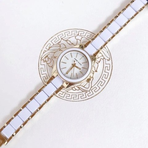 Anne Klein ZEGAREK DAMSKI Anne Klein Gold-Tone AK-3212WTGB + BOX