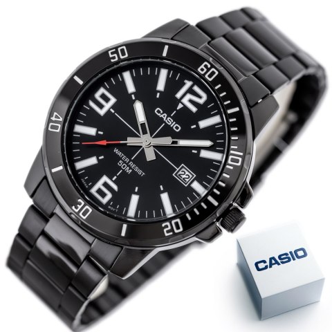 Casio ZEGAREK MĘSKI CASIO MTP-VD01B-1B (zd169e) + BOX