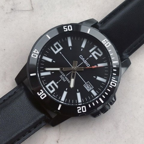 Casio ZEGAREK MĘSKI CASIO MTP-VD01BL-1B (zd169d) + BOX