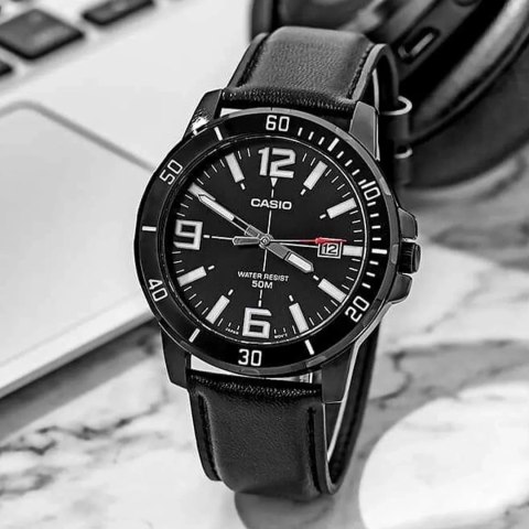 Casio ZEGAREK MĘSKI CASIO MTP-VD01BL-1B (zd169d) + BOX