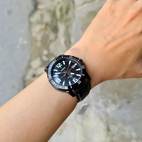 Casio ZEGAREK MĘSKI CASIO MTP-VD01BL-1B (zd169d) + BOX