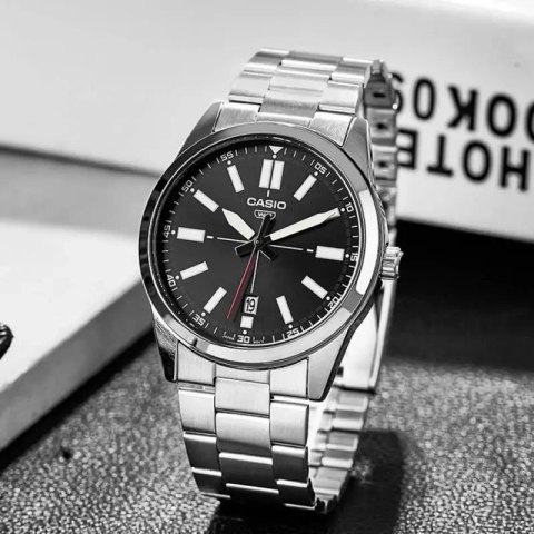 Casio ZEGAREK MĘSKI CASIO MTP-VD02D-1E (zd217b) + BOX