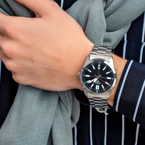 Casio ZEGAREK MĘSKI CASIO MTP-VD02D-1E (zd217b) + BOX