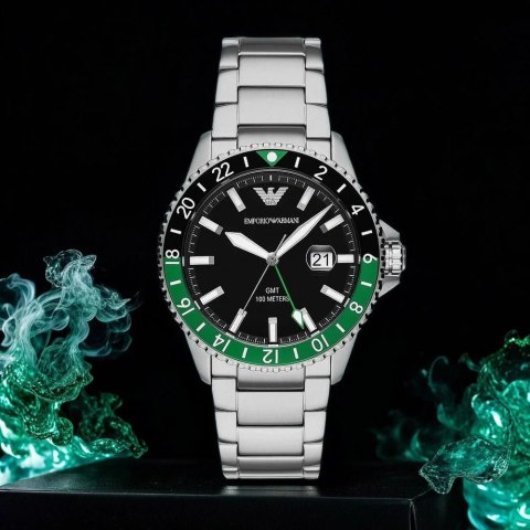 Emporio Armani ZEGAREK MĘSKI EMPORIO ARMANI AR11589 - Diver GMT (zi112a)