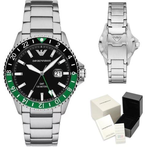 Emporio Armani ZEGAREK MĘSKI EMPORIO ARMANI AR11589 - Diver GMT (zi112a)