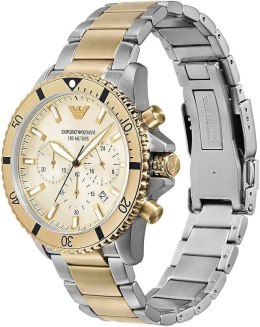 Emporio Armani ZEGAREK MĘSKI EMPORIO ARMANI AR11606 Two-Tone Chronograph + BOX