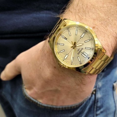 Casio ZEGAREK MĘSKI CASIO MTP-VD02G-9EUDF (zd217d) + BOX