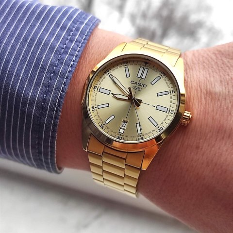 Casio ZEGAREK MĘSKI CASIO MTP-VD02G-9EUDF (zd217d) + BOX