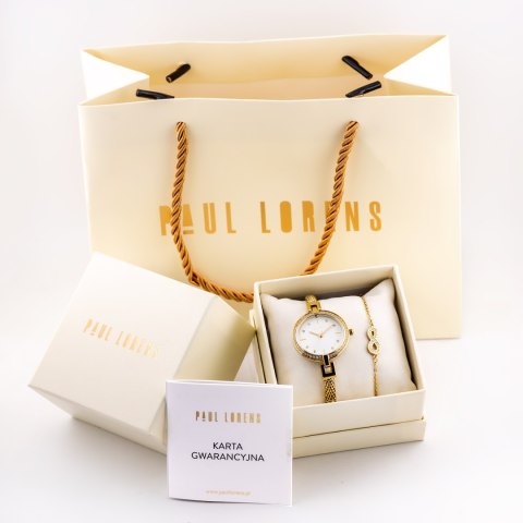 Paul Lorens KOMPLET PREZENTOWY DAMSKI PAUL LORENS Zegarek + bransoletka (zg507d)