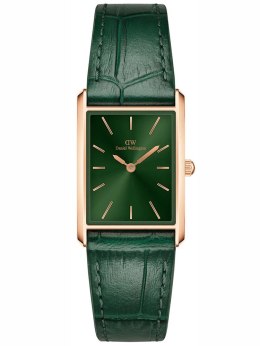 Daniel Wellington ZEGAREK DAMSKI DANIEL WELLINGTON Bound Crocodile Emerald Rose Gold 22mm DW00100694 + BOX