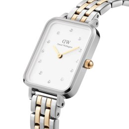 Daniel Wellington ZEGAREK DAMSKI DANIEL WELLINGTON Quadro Lumine 5-link two-tone 20mm DW00100625 + BOX (zw519f)