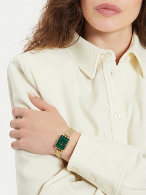 Daniel Wellington ZEGAREK DAMSKI DANIEL WELLINGTON Quadro Pressed Evergold Emerald 20mm DW00100561+ BOX (zw505m)
