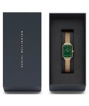 Daniel Wellington ZEGAREK DAMSKI DANIEL WELLINGTON Quadro Pressed Evergold Emerald 20mm DW00100561+ BOX (zw505m)