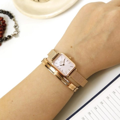 Daniel Wellington ZEGAREK DAMSKI DANIEL WELLINGTON Quadro Pressed Melrose Pearl 20mm DW00100510 + BOX (zw505o)