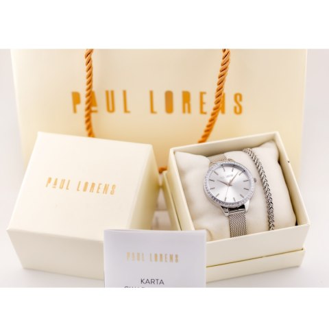 Paul Lorens KOMPLET PREZENTOWY DAMSKI PAUL LORENS - Zegarek + bransoletka (zg545f)