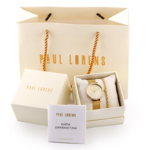 Paul Lorens KOMPLET PREZENTOWY DAMSKI PAUL LORENS - Zegarek + bransoletka (zg553e)