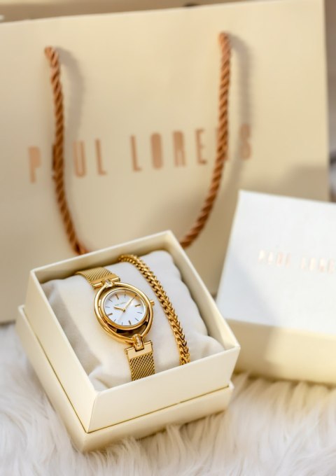 Paul Lorens KOMPLET PREZENTOWY DAMSKI PAUL LORENS - Zegarek + bransoletka - (zg555f)
