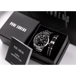 Paul Lorens KOMPLET PREZENTOWY MĘSKI PAUL LORENS - Zegarek + Bransoletka (zg368d)