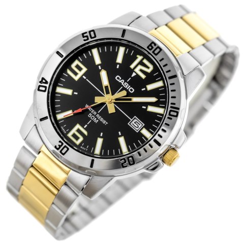 Casio ZEGAREK MĘSKI CASIO MTP-VD01SG-1B + BOX